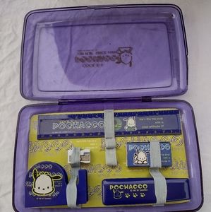 Vintage kids pencil case office school supply box Saniro